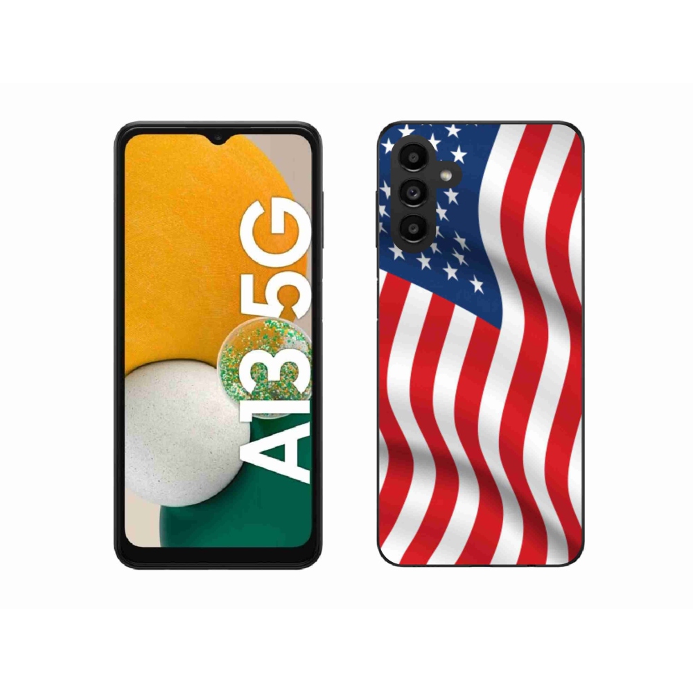 Gél védőhuzat mmCase Samsung Galaxy A13 5G - amerikai zászlóhoz