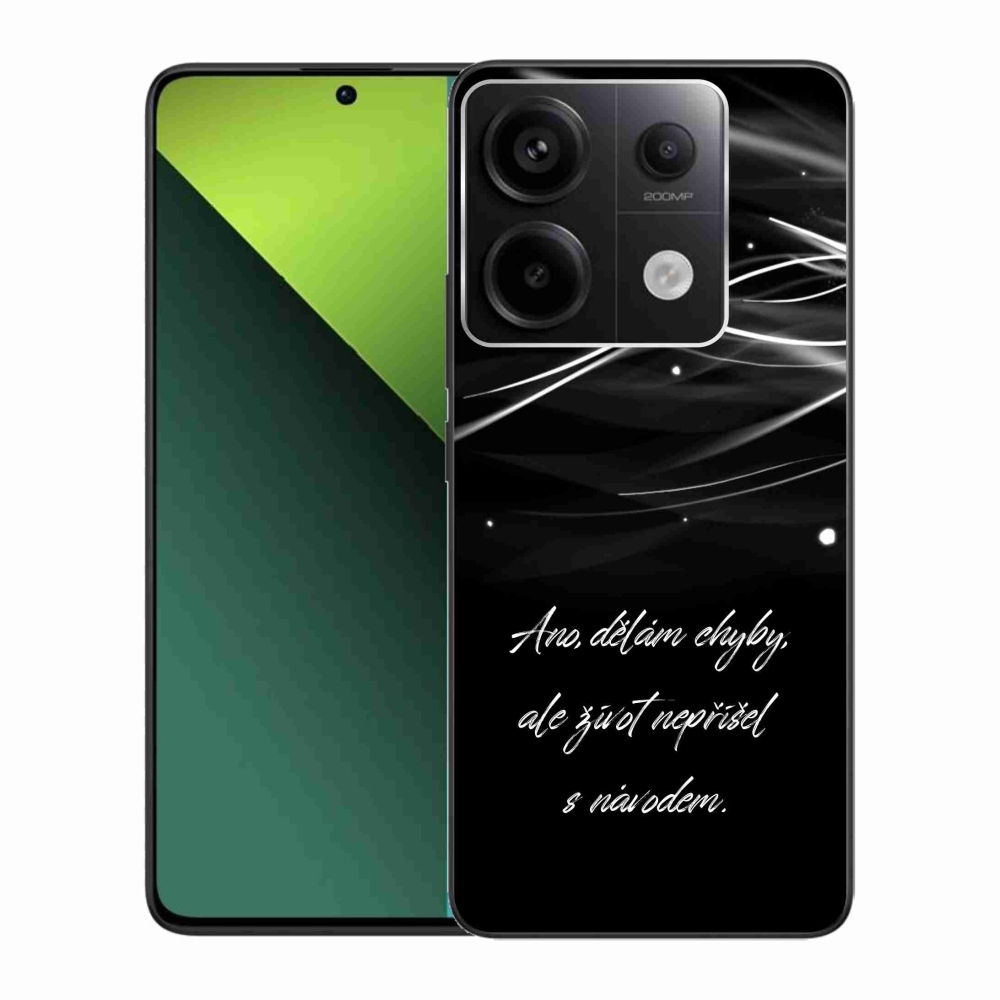 Gél borítás mmCase a Xiaomi Redmi Note 13 Pro 5G/Poco X6 5G számára - idézem fekete háttérrel