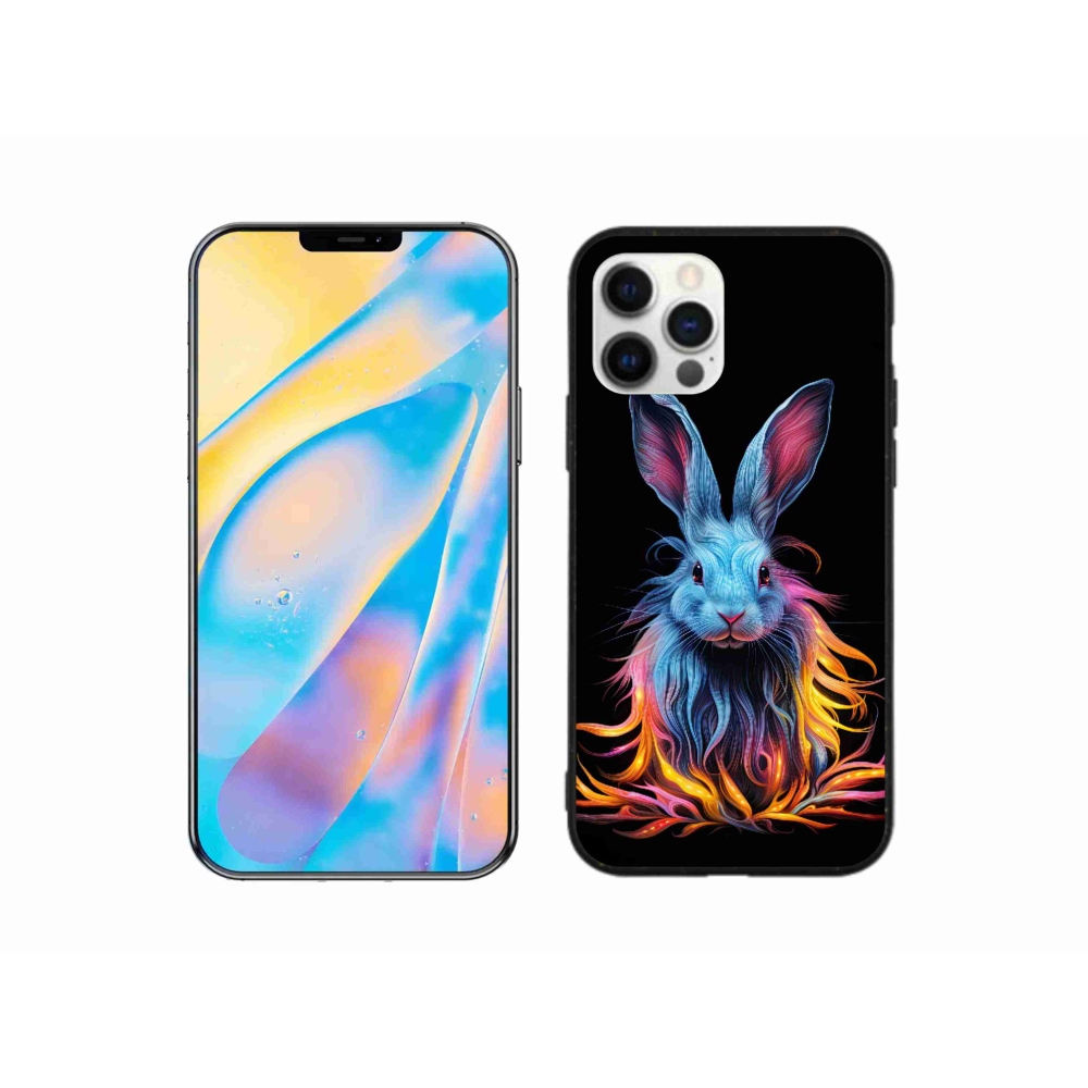 Gél borítás mmCase iPhone 12 készülékhez - absztrakt nyúl