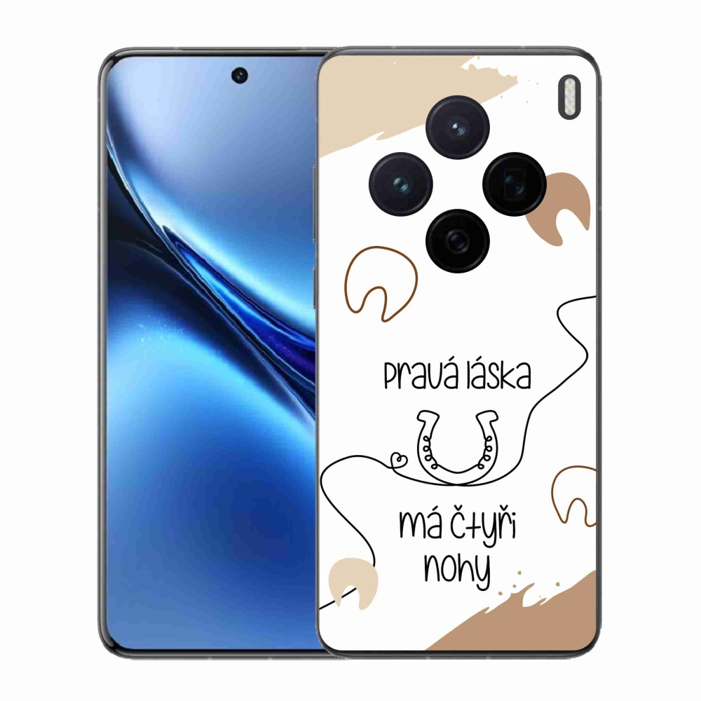 Zselés borító mmCase a Vivo X200 5G készülékhez - ló motívum fehér háttérrel