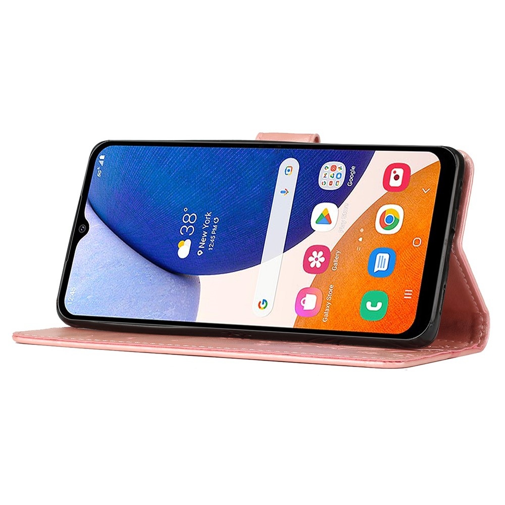 Virágok könyv tok Samsung Galaxy S23 FE készülékhez - rózsa arany