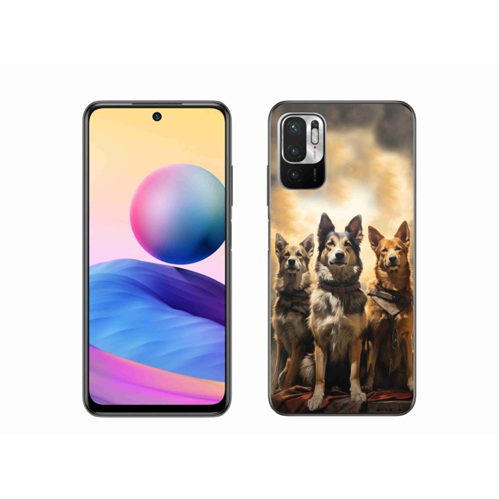 Gél borítás mmCase a Xiaomi Redmi Note 10 5G-hez - három kutya