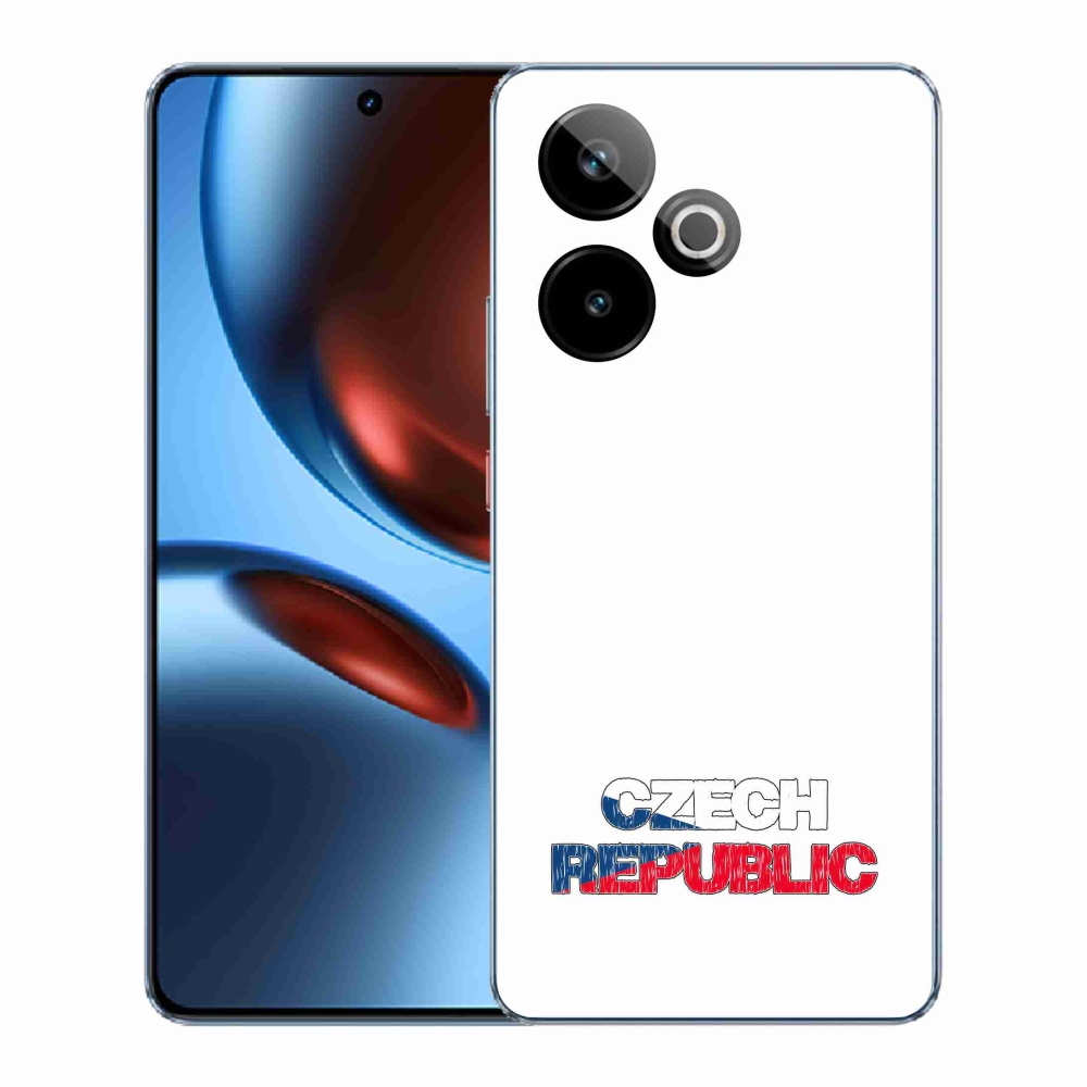 Rugalmas zselés tok mmCase képpel a Realme GT 7 5G/GT 7T 5G - Csehország fehér háttérrel