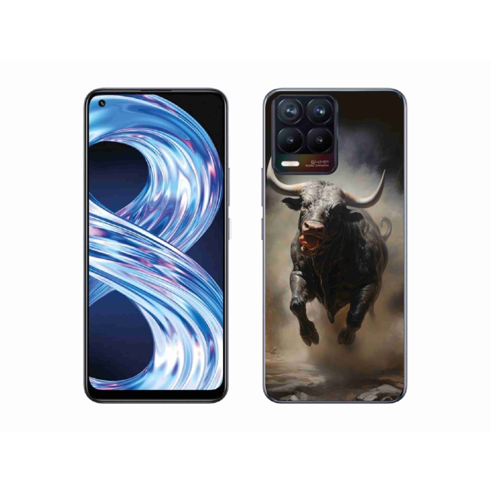 Gél borítás mmCase a Realme 8 4G-n - dühös bika