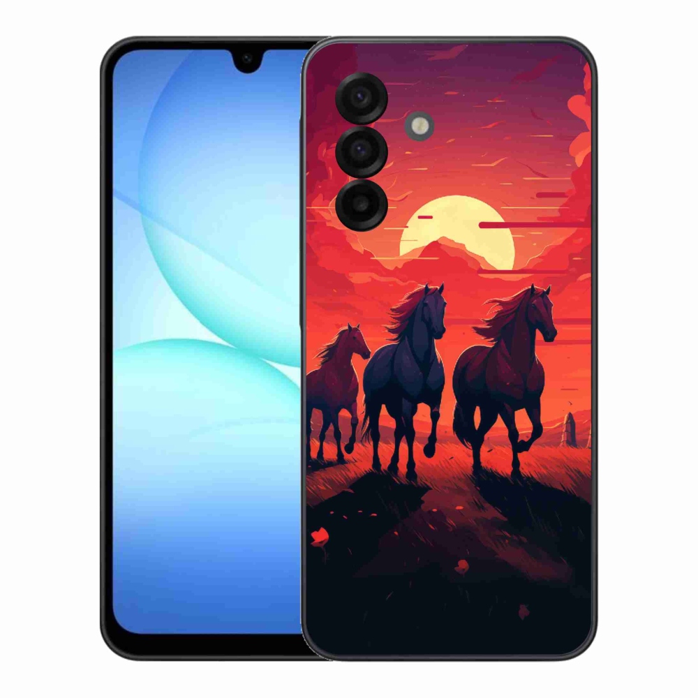 Gél borítás mmCase Samsung Galaxy A17 5G - lovak és naplemente