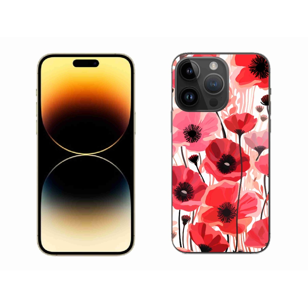 Zselés borítás mmCase iPhone 14 Pro Max készülékhez - mákos 1