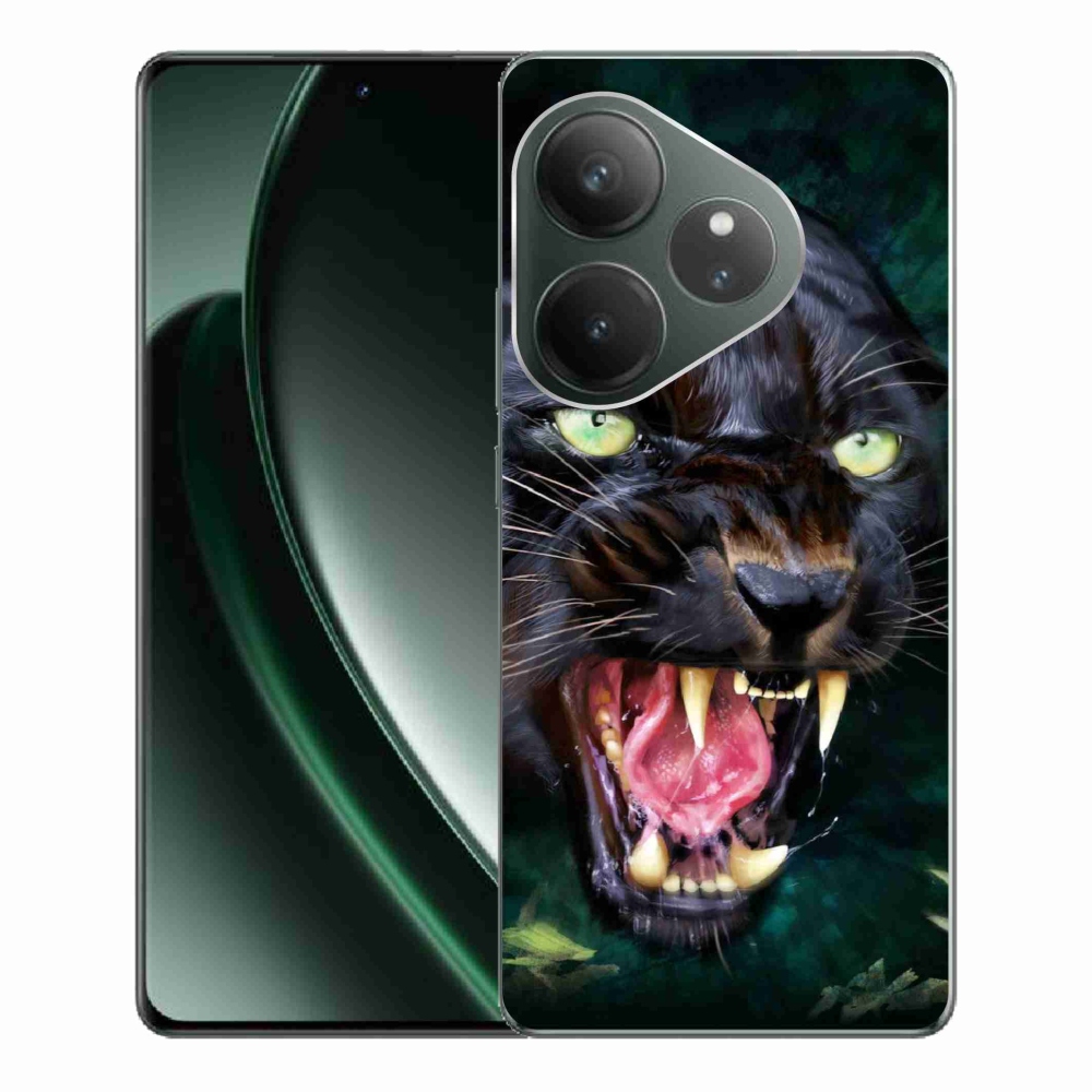 Gél borítás mmCase a Realme GT 6 5G/GT 6T 5G - dühös fekete párduchoz