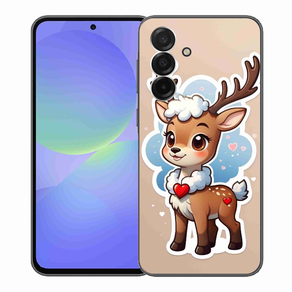 Zselés borítás mmCase Samsung Galaxy A36 5G - rajzfilm rénszarvashoz
