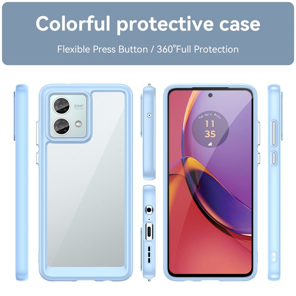 Zselés tok kemény hátlappal Motorola Moto G84 5G - kék