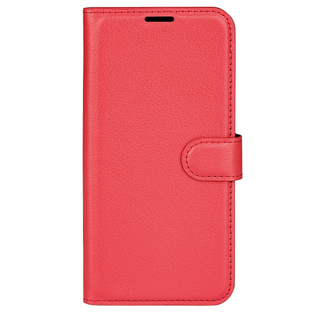 Litchi könyv tok Samsung Galaxy A25 5G - piros