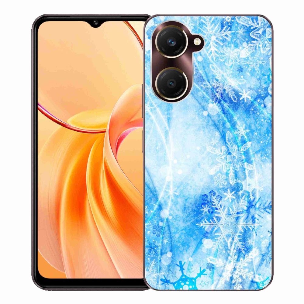 Gél borítás mmCase a Vivo Y28s 5G-hez - hópelyhek