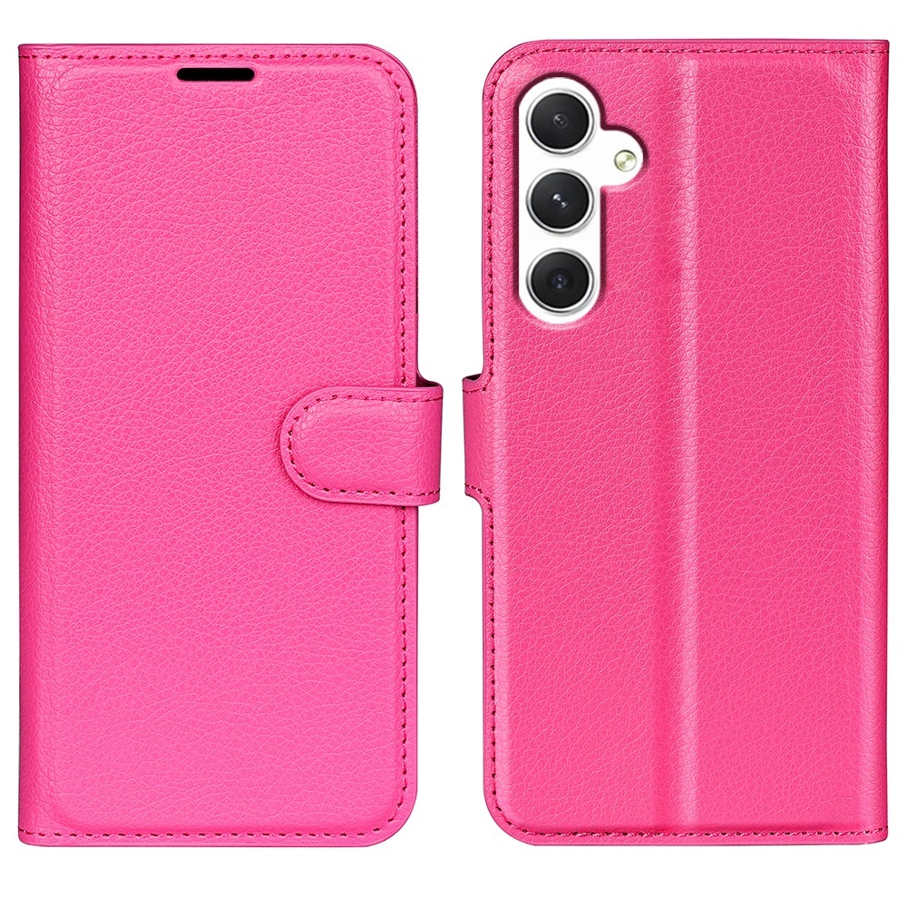 Litchi könyv tok Samsung Galaxy S24-hez - rózsaszínű
