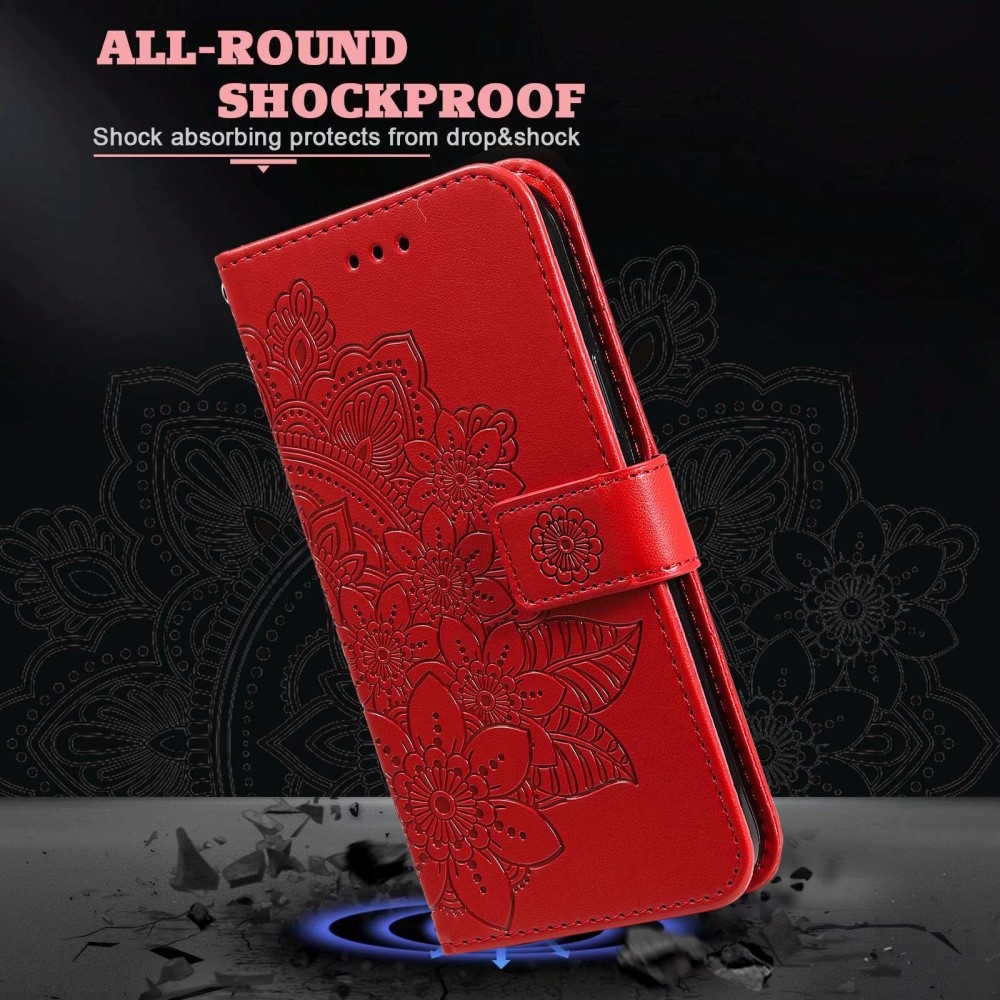 Mandala könyv tok Oppo Find X5 Lite-hoz - piros