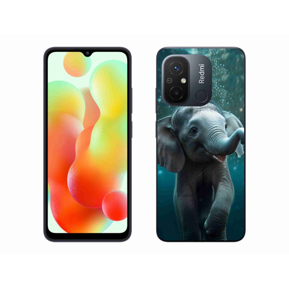 Gél borítás mmCase a Xiaomi Redmi 12C számára - elefánt a víz alatt