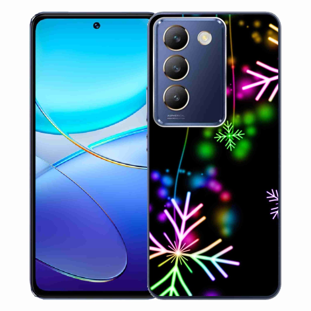 Zselés borítás mmCase a Vivo V40 SE 4G/5G készülékhez - színes pelyhekkel