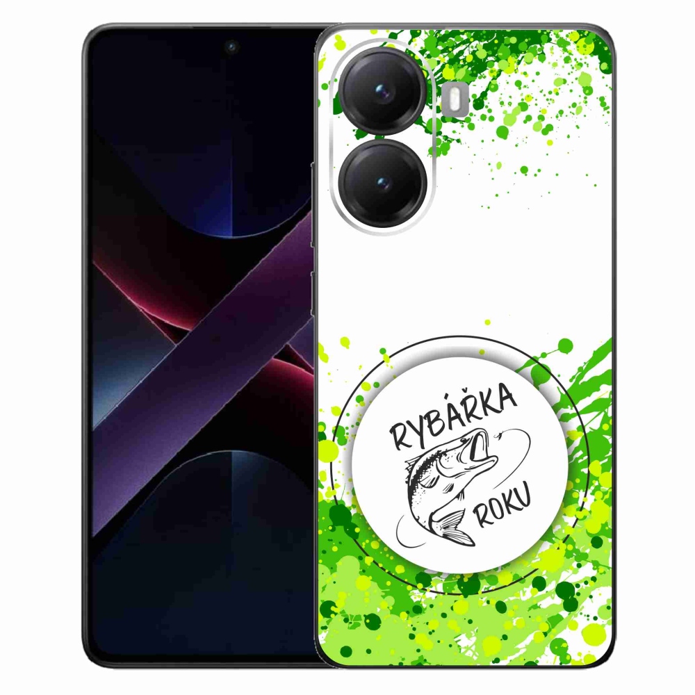Gél borító mmCase a Xiaomi Poco X7 Pro 5G számára - az év horgásza fehér háttérrel