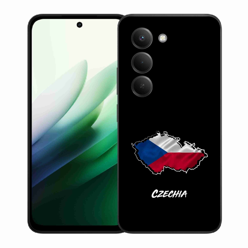 Gél borítás mmCase a Xiaomi Redmi 15 5G - Csehország fekete háttérrel