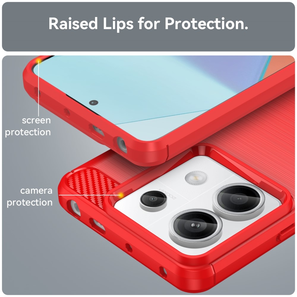 Szénálló zselés tok Xiaomi Redmi Note 13 Pro 5G/Poco X6 5G - piros
