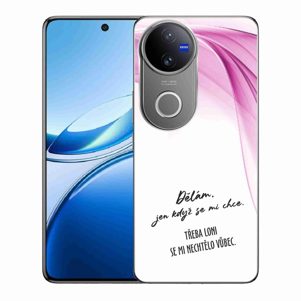 Gél borító mmCase a Vivo V50 5G készülékhez - vicces szöveg 12 fehér háttér