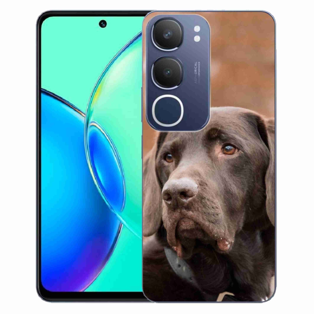 Zselés tok mmCase a Vivo Y19s készülékhez - barna labrador