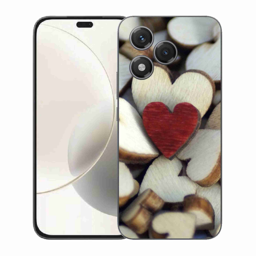 Zselés borítás mmCase a Honor 400 Lite-hoz - gravírozott piros szív
