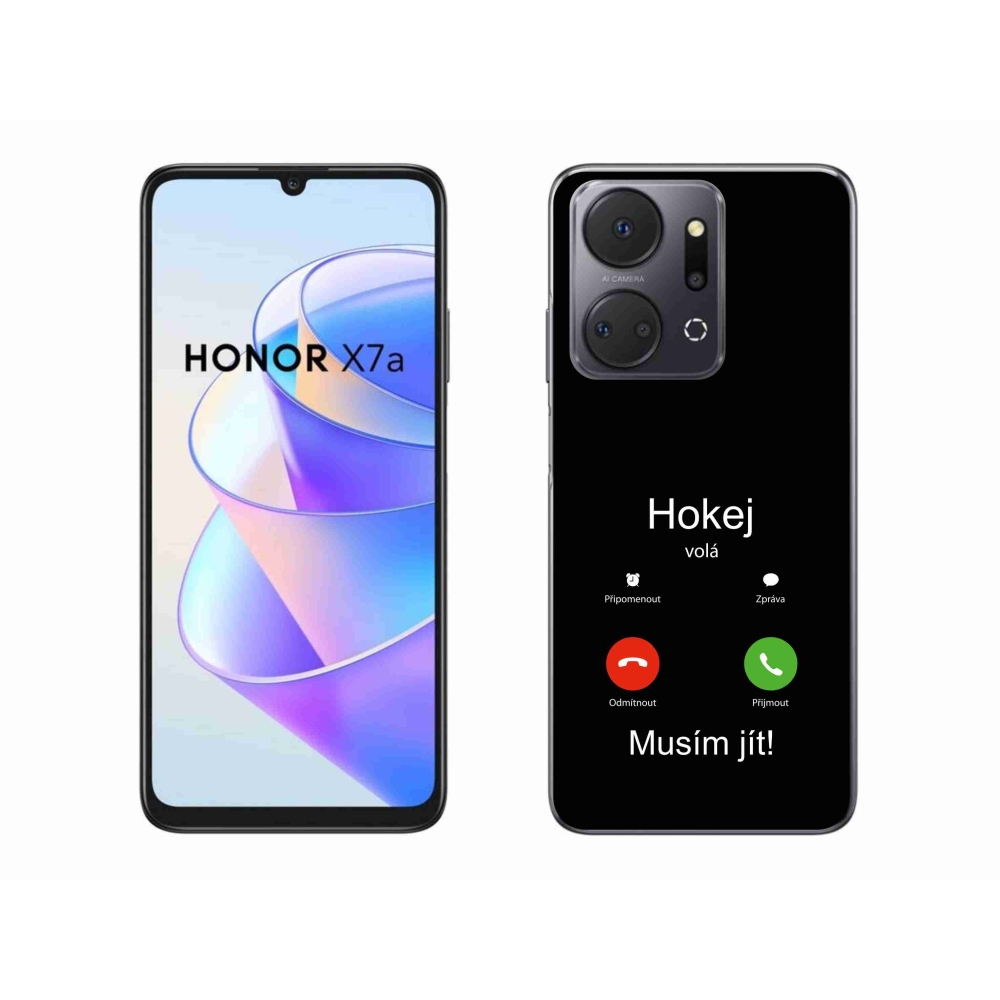 Gél borítás mmCase a Honor X7a készülékhez - hoki hívások fekete háttérrel