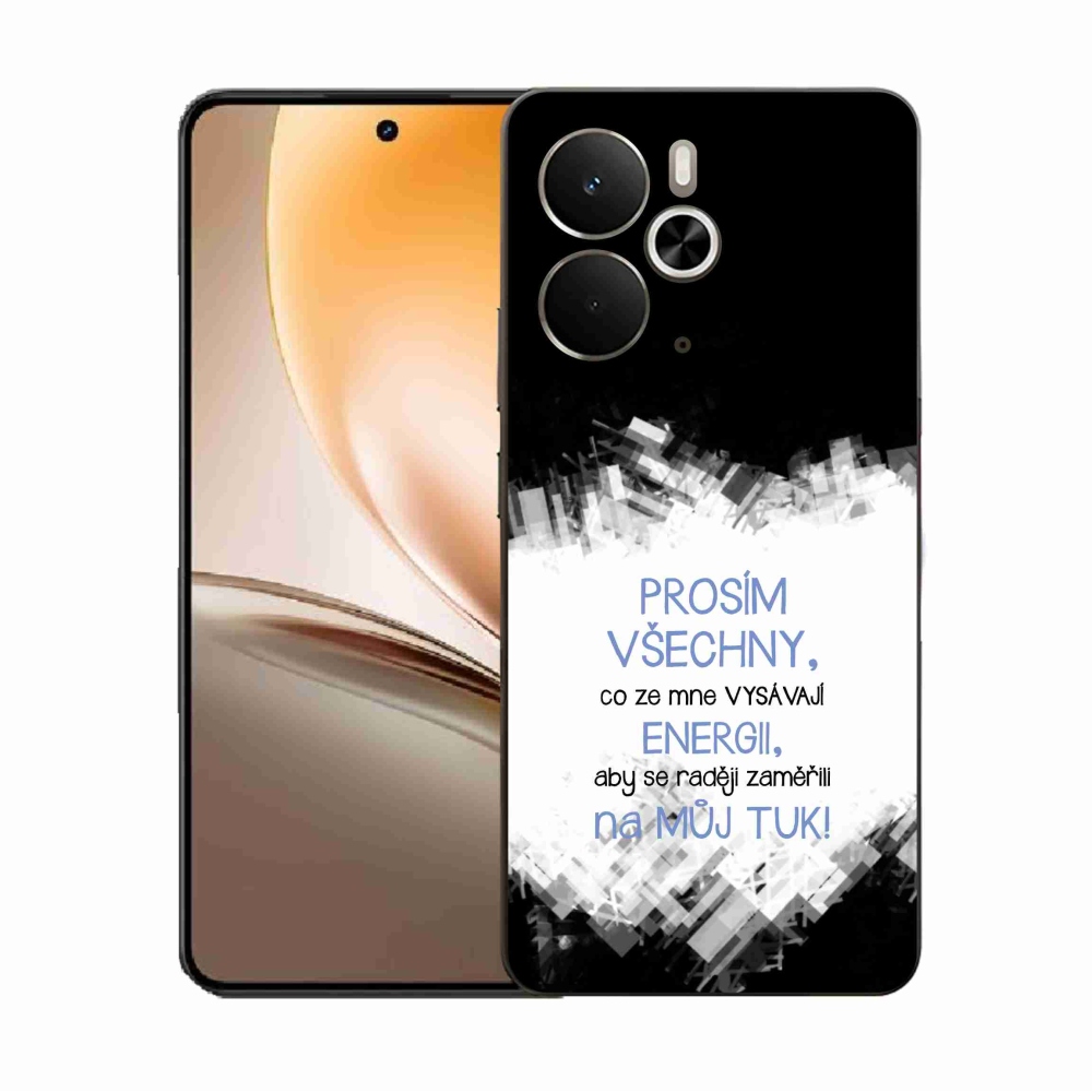 Gél borító mmCase a Realme 14 5G készülékhez - vicces szöveg 1 kék