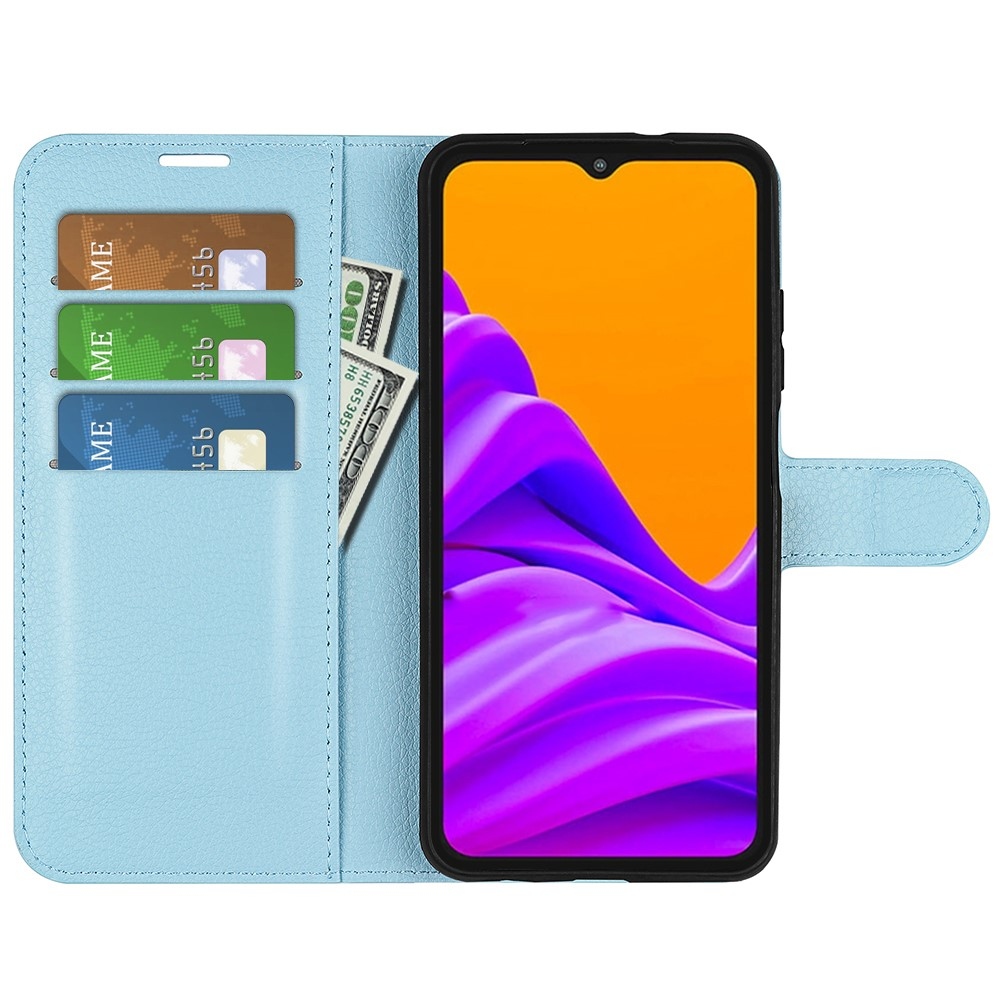 Litchi könyv tok Samsung Galaxy Xcover 7 Pro készülékhez - kék