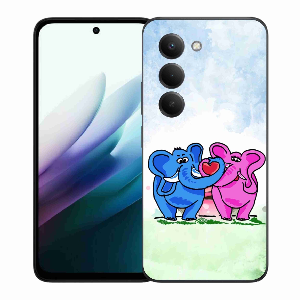 Gél borítás mmCase a Xiaomi Redmi 15 4G/5G (171mm) - szerelmes elefántokhoz