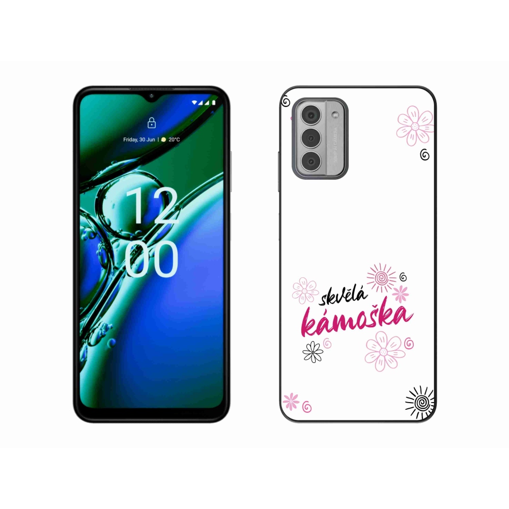 Gél borítás mmCase a Nokia G42 készülékhez - nagyszerű haver fehér háttérrel