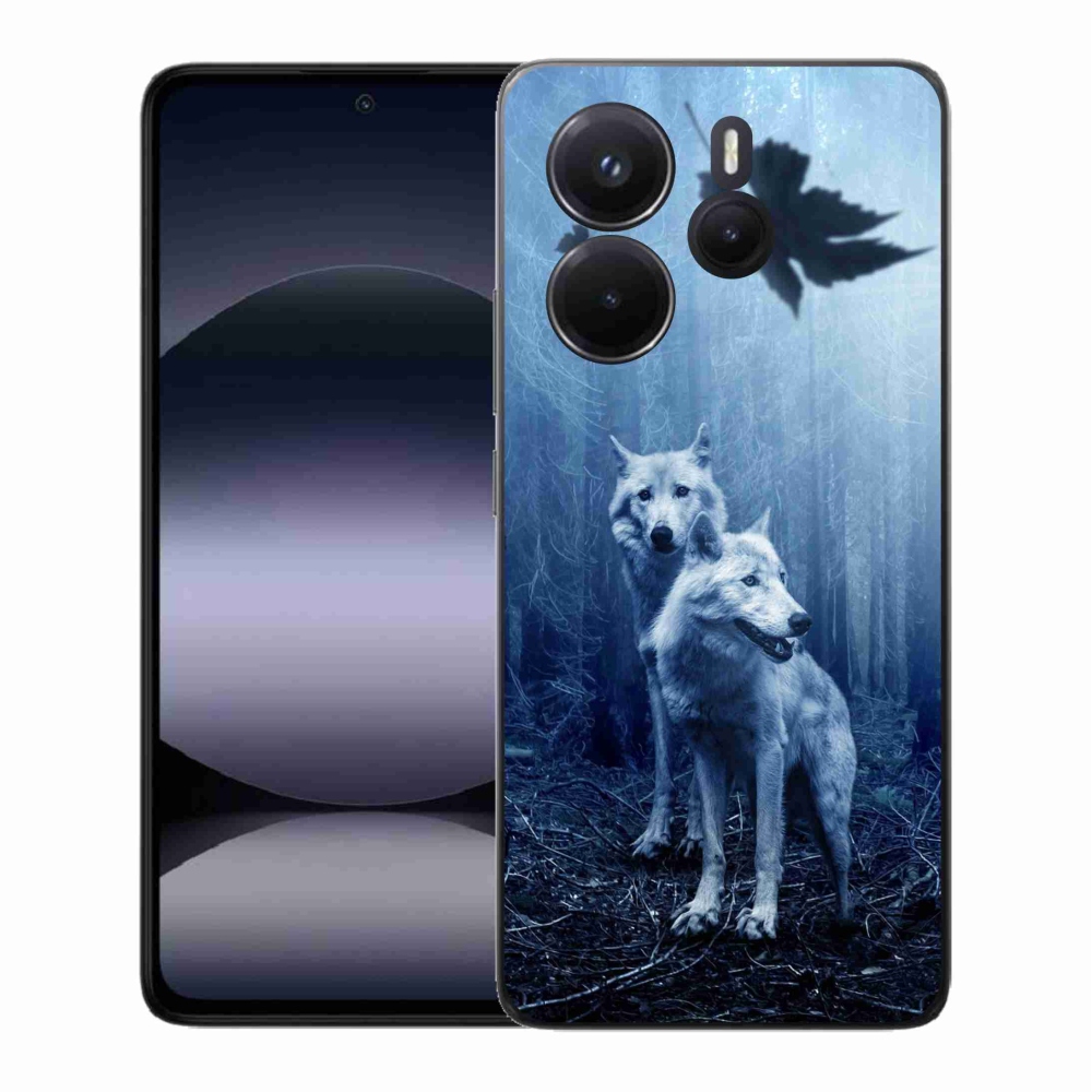 Gél borítás mmCase a Xiaomi Redmi Note 14-hez - farkasok az erdőben