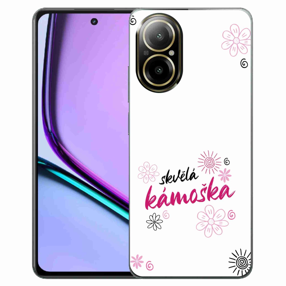 Gél borító mmCase a Realme C67-en - nagyszerű haver fehér háttérrel