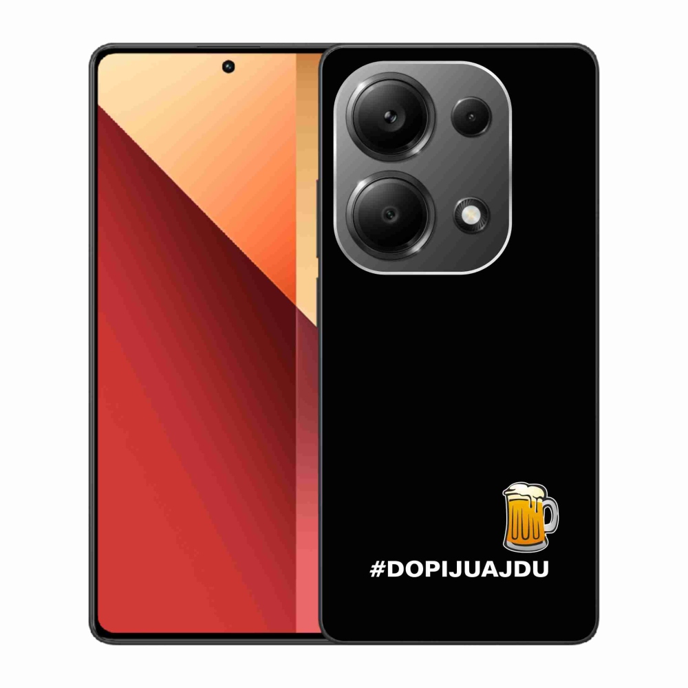 Gél borítás mmCase a Xiaomi Redmi Note 13 Pro 4G/Poco M6 Pro - sör motívum 1 fekete háttérrel