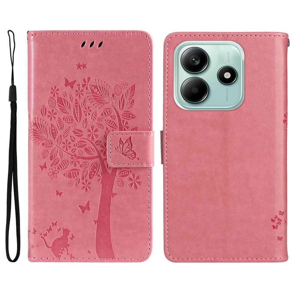 Fák könyve tok Xiaomi Redmi Note 14 5G - rózsaszínű