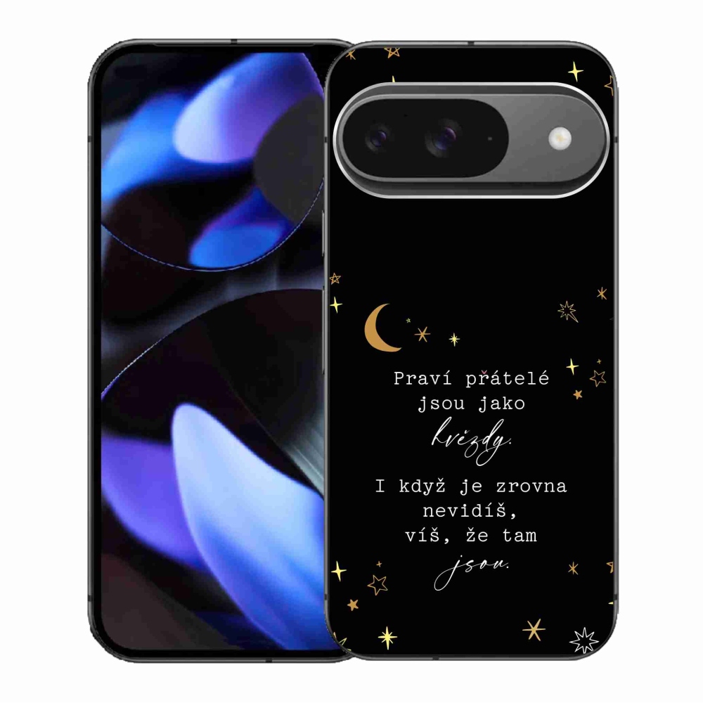 Gél borítás mmCase a Google Pixel 9/9 Pro készülékhez - Idézet 6 fekete háttér