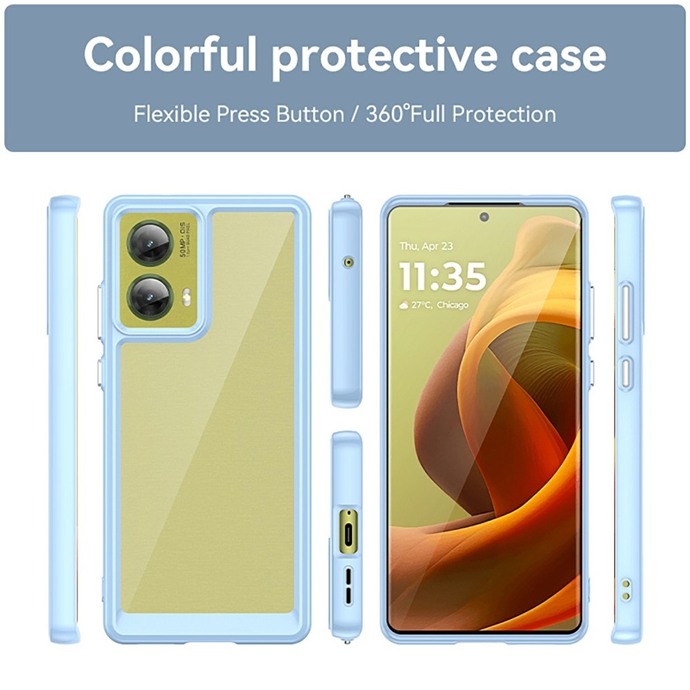 Zselés tok kemény hátlappal Motorola Moto G85 5G - kék