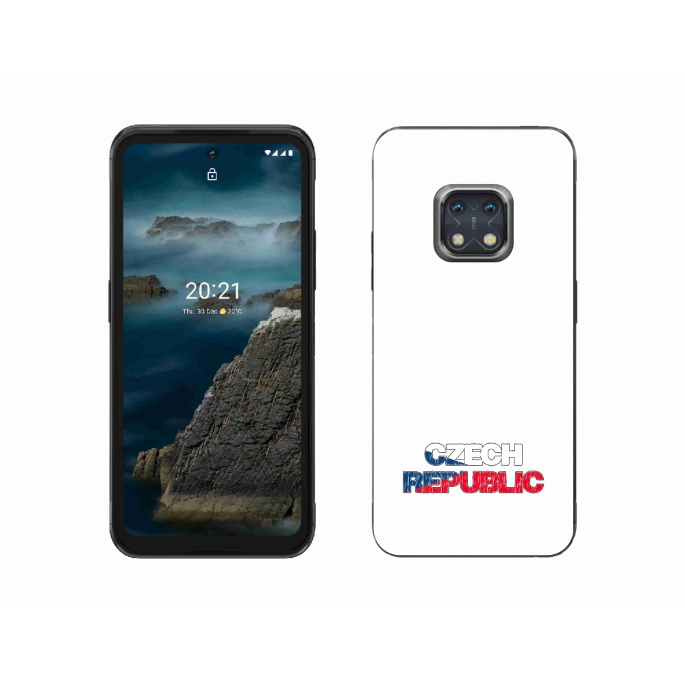 Zselés borító mmCase a Nokia XR20 készülékhez - Csehország fehér háttér