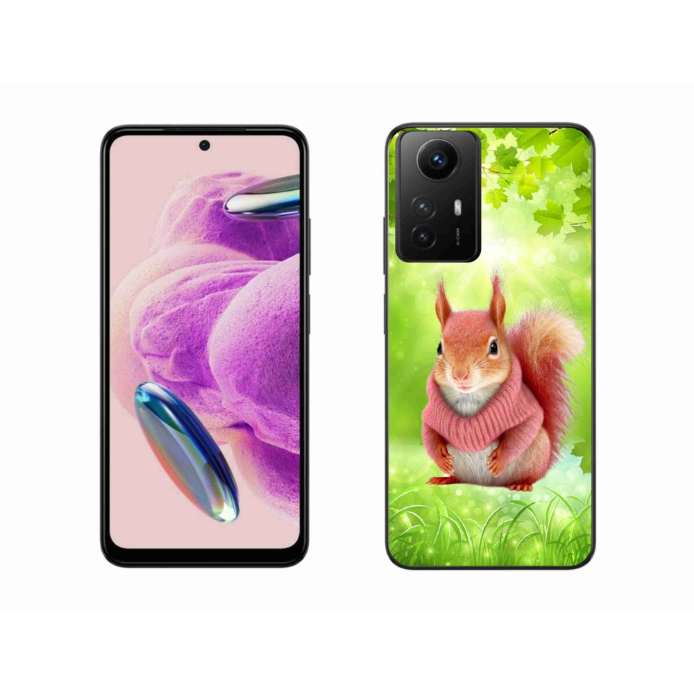 Gél borítás mmCase a Xiaomi Redmi Note 12S-hez - mókus pulóverben