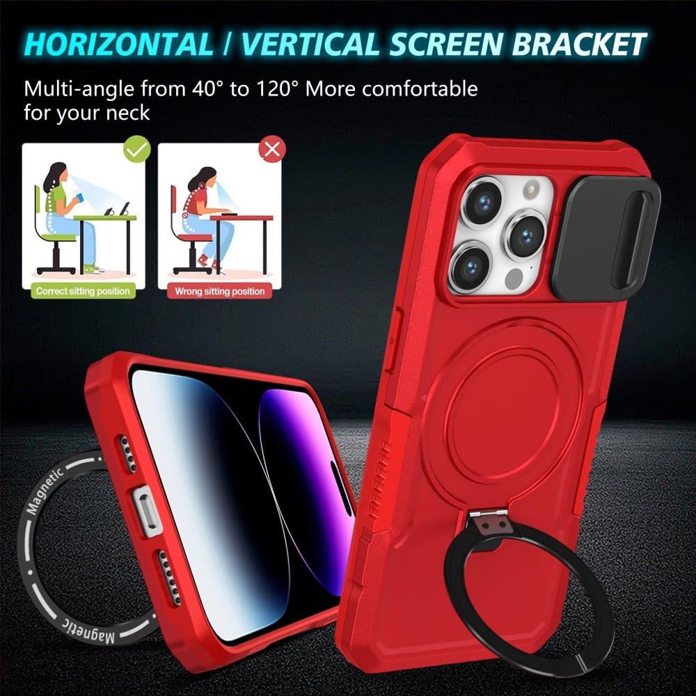 Katonai tartós védőburkolat MagSafe-vel iPhone 14 Pro Max készülékhez - piros