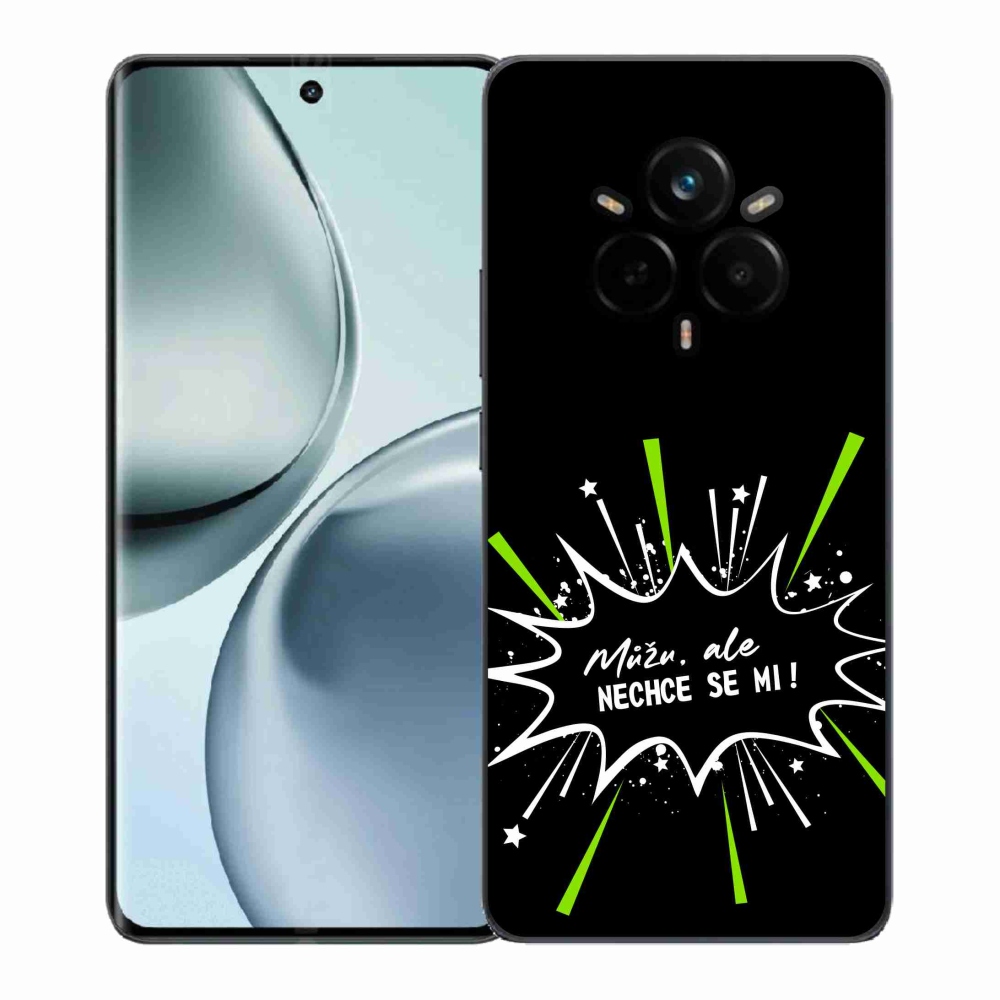 Gél borító mmCase a Realme 14 Pro 5G készülékhez - vicces szöveg 11 fekete háttér