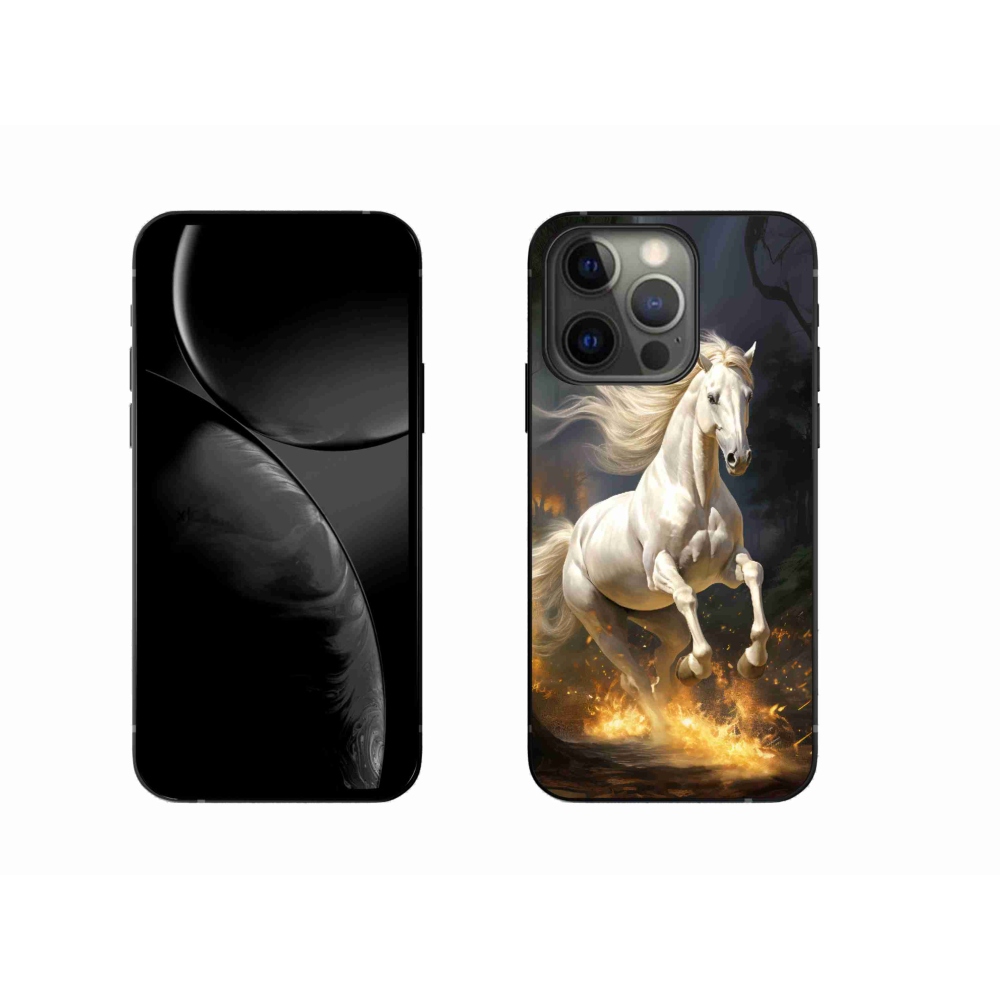 Zselés borítás mmCase iPhone 13 Pro készülékhez - fehér ló 2