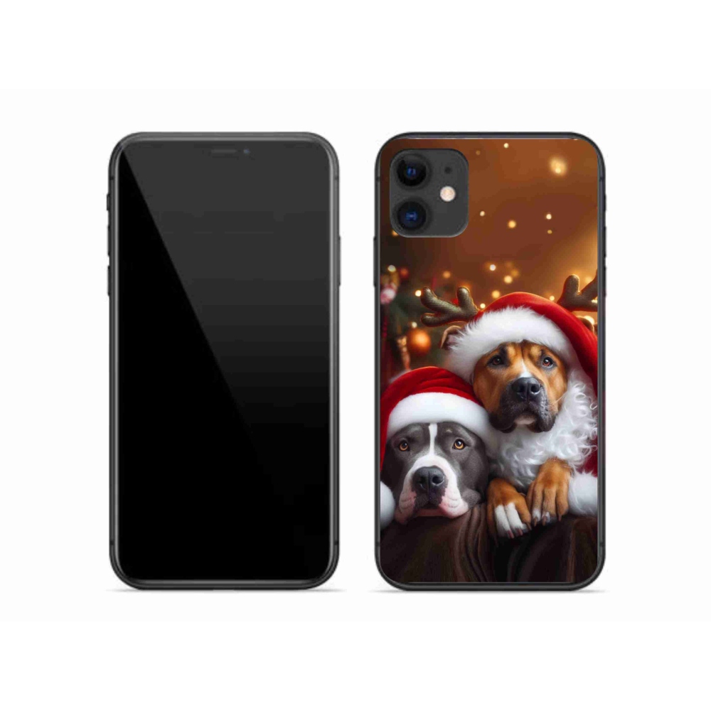 Gél borítás mmCase iPhone 11 készülékhez - Karácsonyi kutyák
