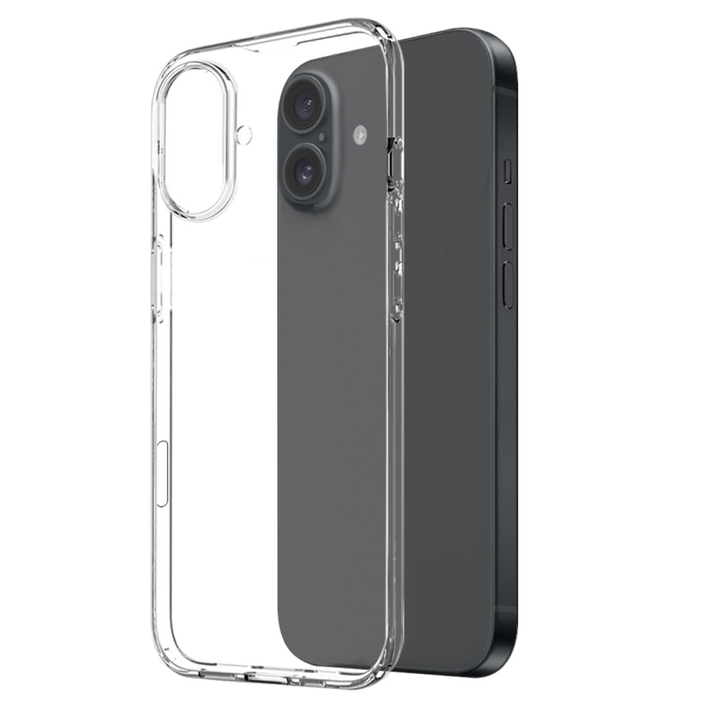 NORTHJO átlátszó zselés tok + edzett üveg iPhone 16-hoz - átlátszó