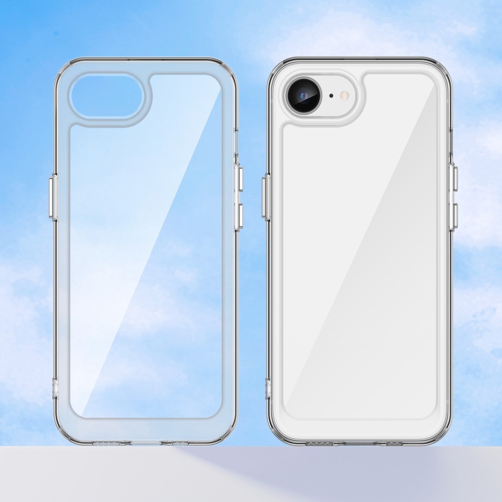 Gél tok fix hátlappal iPhone 16e készülékhez - átlátszó