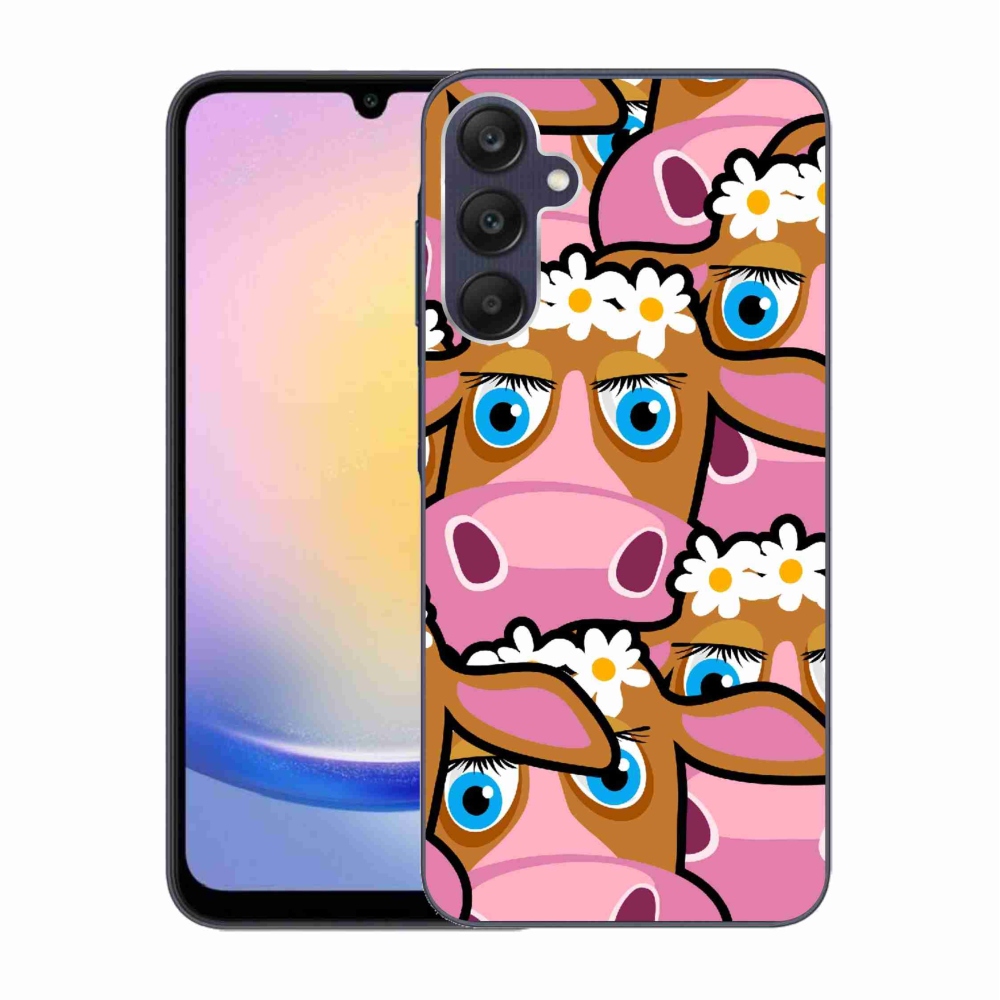 Gél borítás mmCase Samsung Galaxy A25 5G - rajzfilm tehenekhez