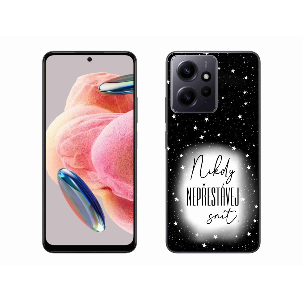 Gél borítás mmCase a Xiaomi Redmi Note 12 4G-hez - idézet 1 fehér és fekete háttérrel