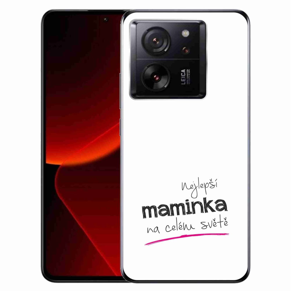 Gél borító mmCase a Xiaomi 13T/13T Pro - legjobb anya 4 fehér háttérrel
