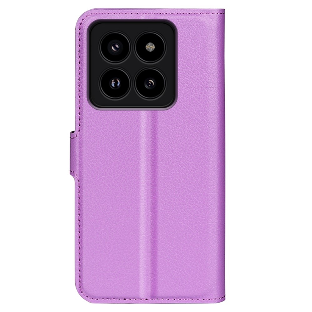 Litchi könyv tok a Xiaomi 14 Pro-hoz - lila