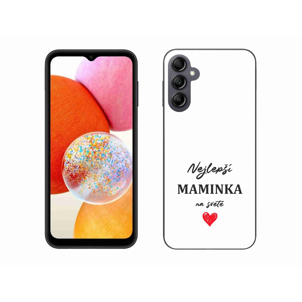 Gél borító mmCase Samsung Galaxy A14 4G/5G - legjobb anya 1 fehér háttér