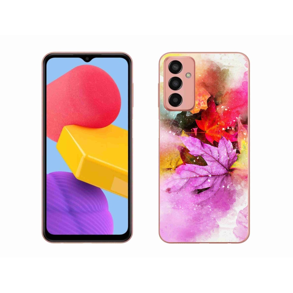 Gél borító mmCase Samsung Galaxy M13 készülékhez - színes levelek